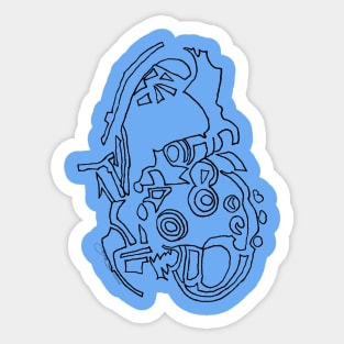 My Inner Robot (black) Sticker